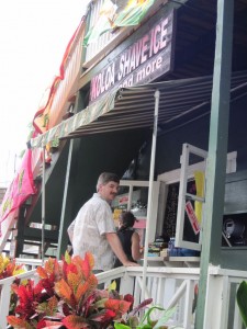 Bart waits for his shave ice (Marion)