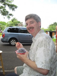 Bart enjoys his shave ice (Marion)