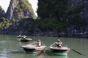 Halong Bay rowboats