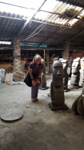 Marion and the Easter Island guy