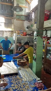 Making coconut candy