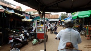 Tuk tuk through the market