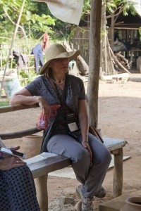 Marion watches the demonstration