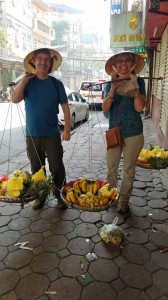 Bart and Marion in Hanoi (blending in)