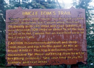 Uncle Tom's Trail sign