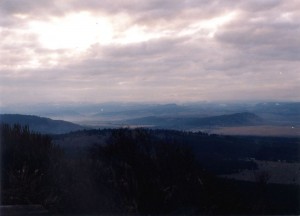 Tetons completely clouded over