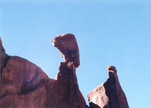 Hawk-like rock formation