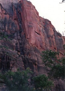 Zion cliff wall