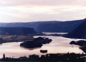 Columbia River at sunset