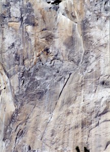 El Capitan (there is a climber in the large crack in the middle)