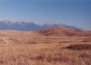 Mountains viewed from the bison refuge