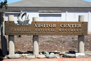 Visitor center sign