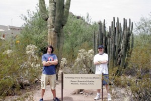 Daniel and Bart at the Botanical Gardens