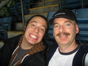 Daniel and Bart at Yankee Stadium