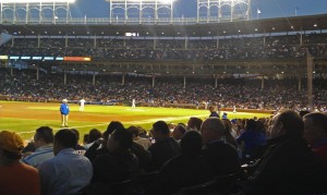 Our seats at Wrigley