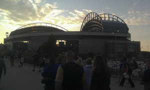 Miller Park (Brewers) at sunset