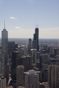 View from the Hancock Tower looking southwest