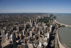 View from the Hancock Tower looking north