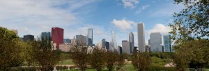 Chicago skyline from near the museums