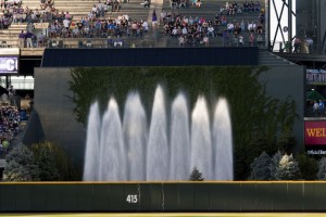 Center field fountains