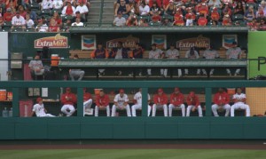 Waiting in the bullpen 