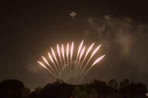 Fireworks over Disneyland