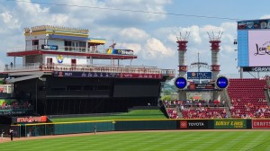 The river boat in center field