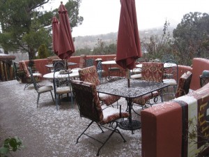 Snowing in Sedona