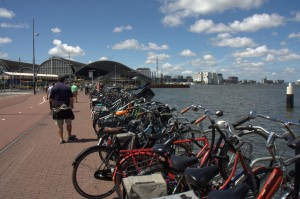 Bikes along the harbor