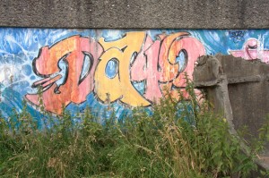 Graffiti by the river