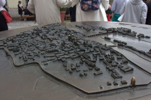 City map in wood