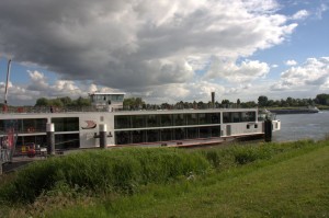 Our ship on the way to Kinderdijk