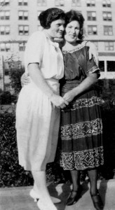 Unknown woman and Mildred Baron Chernoff (right) 