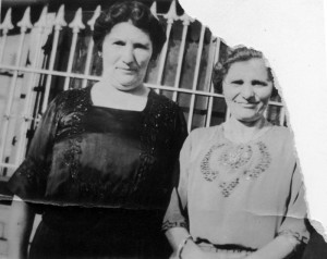 Esther Baron (left) and unknown