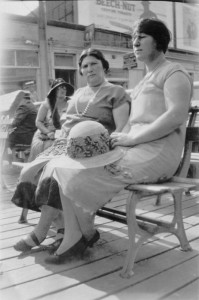 Esther Baron (left) and unknown