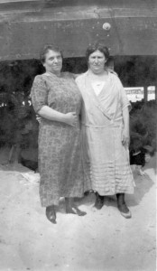 Esther Baron (right) and  'early girlfriend whom she met again after many many years' 