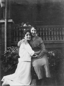 Unknown woman and Lillian Baron Hoffman (right)