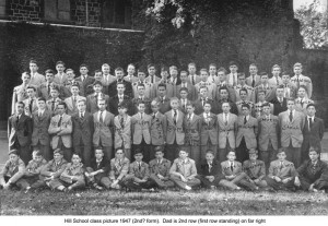 Class Photo Hill School 1947, Baron Kessler, 2nd row far right