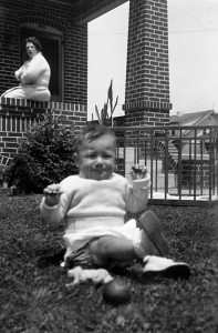 Baron Kessler, 10 1/2 months. Baron Kessler -- 909 Charlotte St., Pottstown, PA. Gertrude Kessler in background.