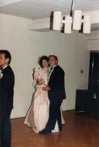 Mike Hara, Laurie Kessler, Baron Kessler, Laurie's wedding, 1990