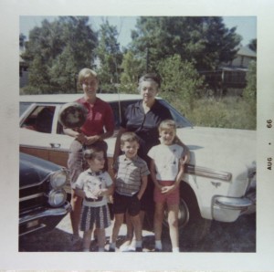 Katherine Vaughan Kessler, Laurie Kessler, Albert (Bart) Kessler, Cousin Katherine?, Audrey Kessler Pierson, Michigan, 1966