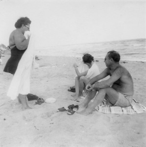 Gertrude Baron Kessler, unknown and Albert Kessler, 1950