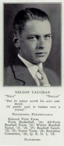 Nelson Vaughan, 1929 Yearbook (Hill School)