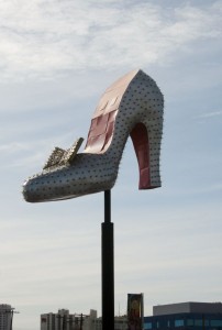 Shoe on a stick