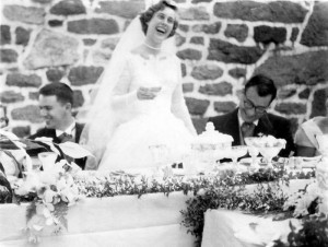 Wedding reception, Fairview Farm, 1956