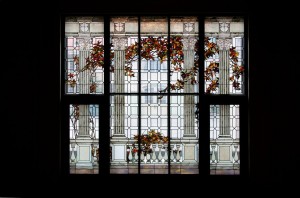 Stained glass window at the City Musuem