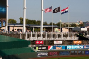 Center field fountains