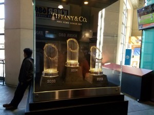 World Series trophies