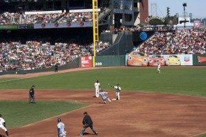 Giants turn the double play