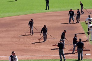 Dragging the infield